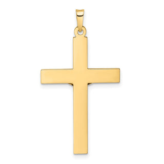14k Two-tone Gold Polished Solid INRI Crucifix Pendant XR2070