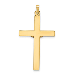 14k Two-tone Gold Solid INRI Crucifix Pendant XR2072