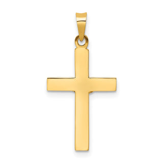 14k Two-tone Gold Polished Solid INRI Crucifix Pendant XR2074
