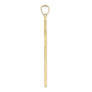 14k Yellow Gold Polished Solid Cross Pendant XR2077