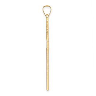 14k Yellow Gold Polished Solid Cross Pendant XR2077
