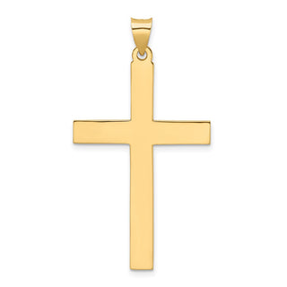 14k Yellow Gold Polished Solid Cross Pendant XR2077