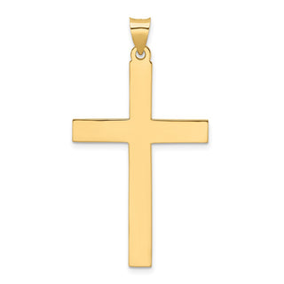 14k Yellow Gold Polished Solid Cross Pendant XR2077