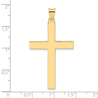 14k Yellow Gold Polished Solid Cross Pendant XR2077