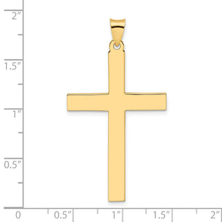 14k Yellow Gold Polished Solid Cross Pendant XR2077