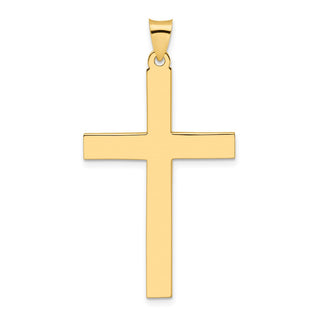 14k Yellow Gold Polished Solid Cross Pendant XR2077