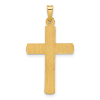 14k Two-tone Gold Hollow Crucifix Pendant