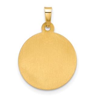 14K Yellow Gold Hollow Sacred Heart of Jesus Medal Pendant