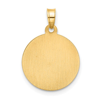 14K Yellow Gold and Rhodium-plating Hollow Lady of Guadalupe Pendant