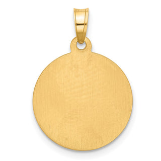 14K Yellow Gold and Rhodium-plating Hollow Lady of Sorrows Pendant