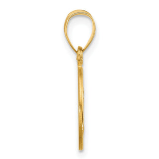 14K Yellow Gold Polished and Satin Solid St Joseph Medal Pendant XR2141