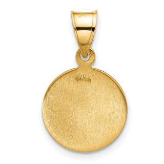 14K Yellow Gold Polished and Satin Solid St Joseph Medal Pendant XR2141