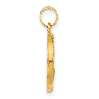 14K Yellow Gold Hollow St. Joseph Medal Pendant