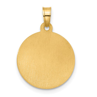 14K Yellow Gold Hollow St. Joseph Medal Pendant