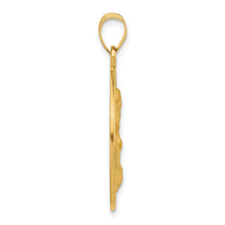 14K Yellow Gold Polished and Satin Solid St Joseph Medal Pendant XR2144