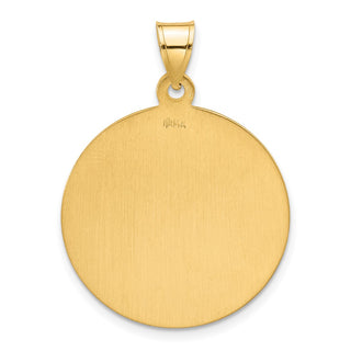 14K Yellow Gold Polished and Satin Solid St Joseph Medal Pendant XR2144