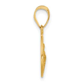 14K Yellow Gold Polished and Satin Solid St Jude Thaddeus Medal Pendant XR2145