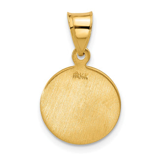 14K Yellow Gold Polished and Satin Solid St Jude Thaddeus Medal Pendant XR2145