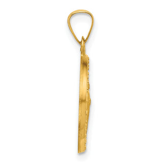 14K Yellow Gold Hollow St. Jude Thaddeus Medal Pendant