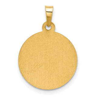 14K Yellow Gold Hollow St. Jude Thaddeus Medal Pendant