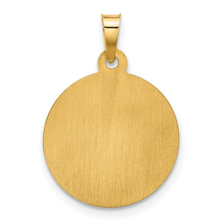 14K Yellow Gold with White Rhodium-plating Hollow St. Jude Thaddeus Medal Pendant