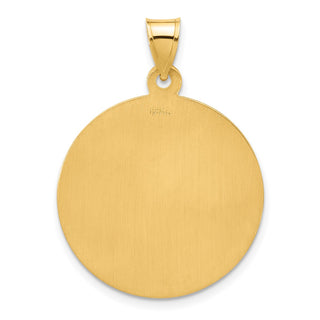 14K Yellow Gold Polished and Satin Solid St Jude Thaddeus Medal Pendant XR2148