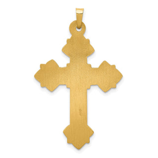 14k Yellow Gold Hollow Cross Pendant XR217