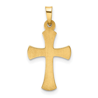 14k Yellow Gold Hollow Cross Pendant XR231
