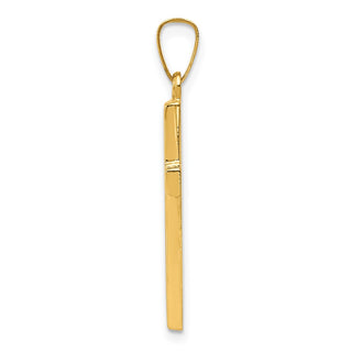 14k Yellow Gold Hollow Cross Pendant XR238