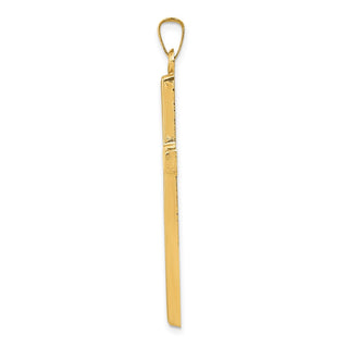 14k Yellow Gold Hollow Cross Pendant XR241