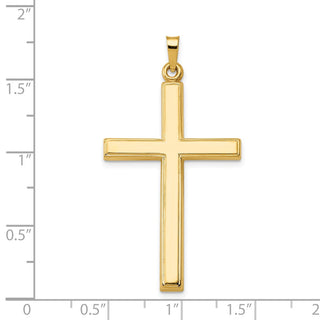14k Yellow Gold Hollow Cross Pendant XR241