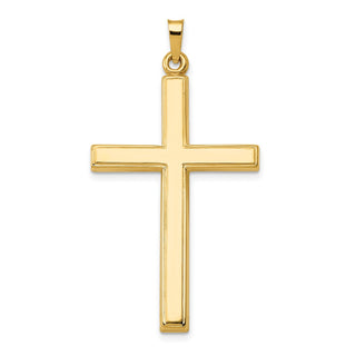 14k Yellow Gold Hollow Cross Pendant XR241
