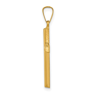 14k Yellow Gold Hollow Cross Pendant XR245
