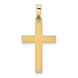 14k Yellow Gold Hollow Cross Pendant XR245