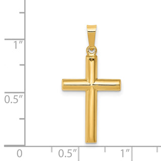 14k Yellow Gold Hollow Cross Pendant XR245