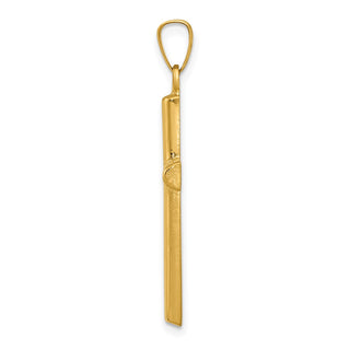 14k Yellow Gold Hollow Cross Pendant XR246