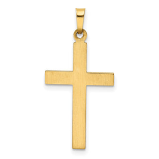 14k Yellow Gold Hollow Cross Pendant XR246