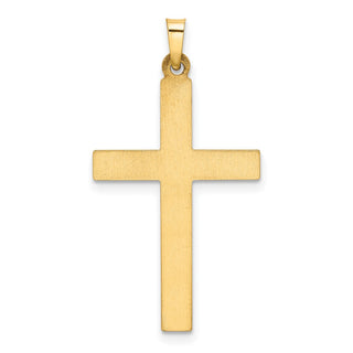 14k Yellow Gold Hollow Cross Pendant XR248