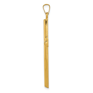 14k Yellow Gold Hollow Cross Pendant XR249
