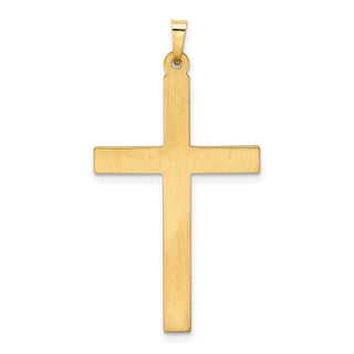 14k Yellow Gold Hollow Cross Pendant XR249