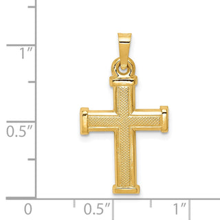 14k Yellow Gold Hollow Latin Cross Pendant XR276