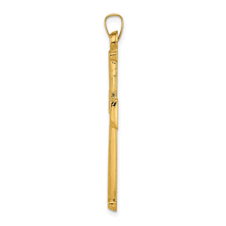 14k Yellow Gold Hollow Latin Cross Pendant XR277