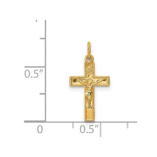 14K Yellow Gold INRI Crucifix Charm