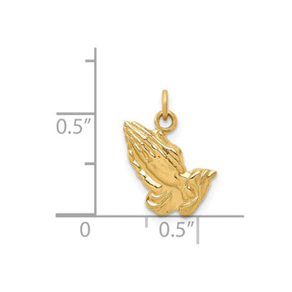 14k Yellow Gold Praying Hands Charm XR323