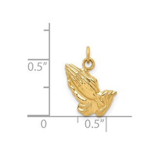 14k Yellow Gold Praying Hands Charm XR323