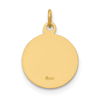 14K Yellow Gold Guardian Angel Medal Charm XR328
