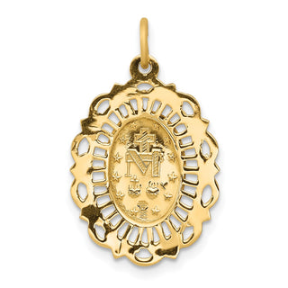 14K Yellow Gold Miraculous Medal Charm XR331