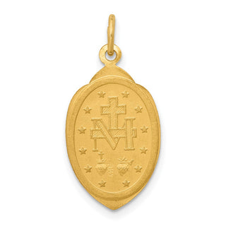 14K Yellow Gold Miraculous Medal Charm XR332