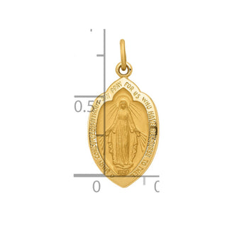 14K Yellow Gold Miraculous Medal Charm XR332