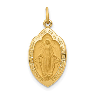 14K Yellow Gold Miraculous Medal Charm XR332